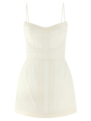 White Cotton Short Dress