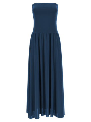 Bicolor Polyamide Long Dress