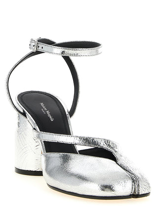 Silver Calfskin High Heel Pumps