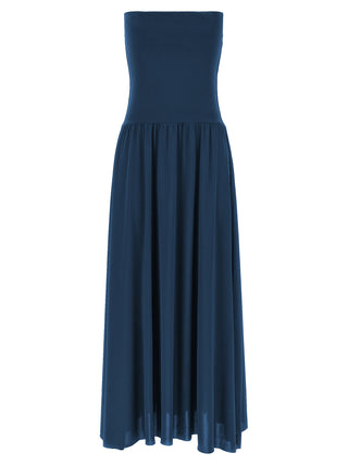 Bicolor Polyamide Long Dress