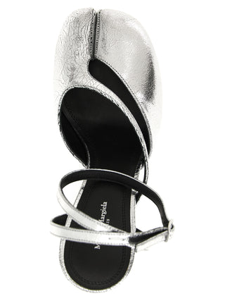 Silver Calfskin High Heel Pumps