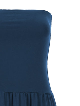 Bicolor Polyamide Long Dress