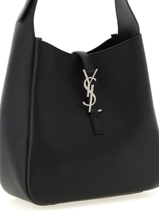 Black Calfskin Shoulder Bag