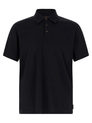 Blue Cotton Polo Shirt