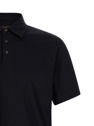 Blue Cotton Polo Shirt
