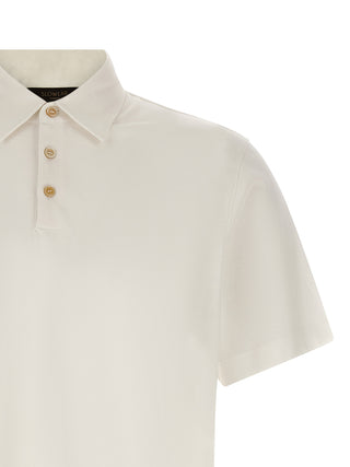 White Cotton Polo Shirt