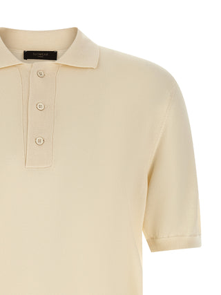 Beige Cotton Polo Shirt