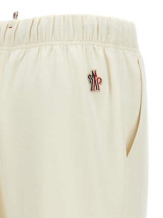 White Polyester Joggers (Workout Pants)