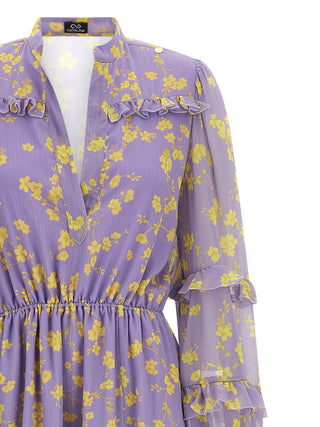 Purple Recycled Polyester Long Dress