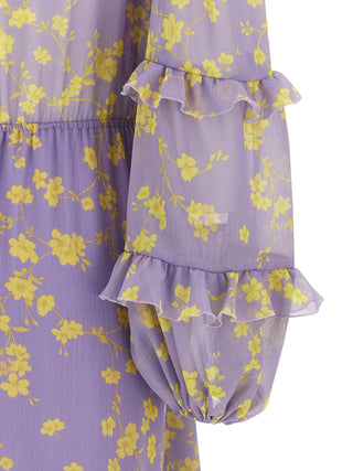 Purple Recycled Polyester Long Dress