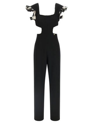 Black Polyester Jumpsuit
