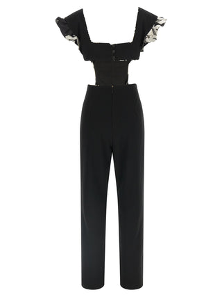 Black Polyester Jumpsuit