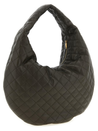 Brown Lamb Leather Shoulder Bag