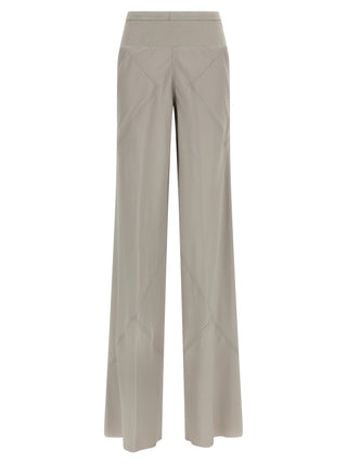 Pantalones acampanados grises de acetato