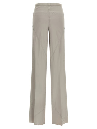 Pantalones acampanados grises de acetato