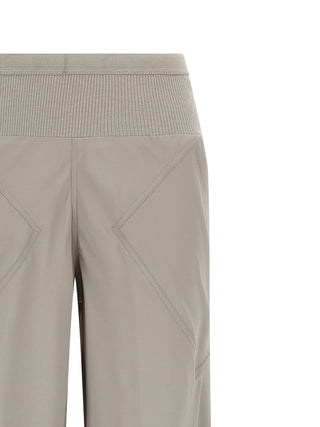 Pantalones acampanados grises de acetato
