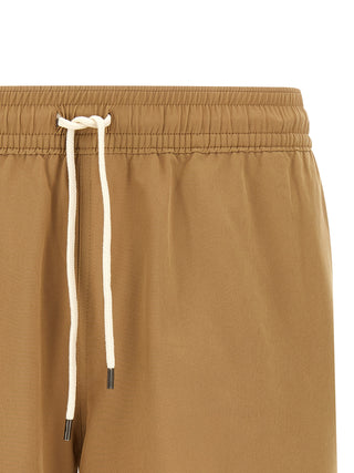 Beige Polyester Shorts