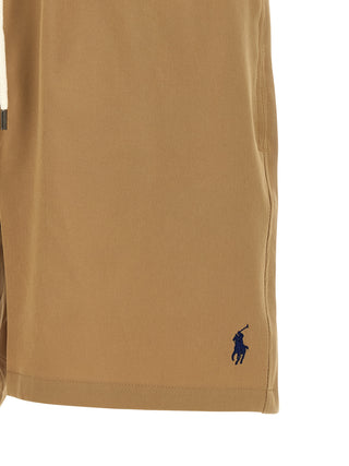 Beige Polyester Shorts