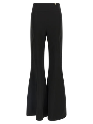 Black Triacetate Flared Pants