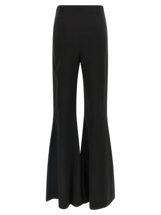 Black Triacetate Flared Pants