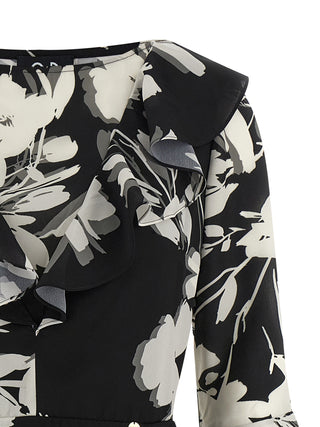 Bicolor Recycled Polyester Midi Dress