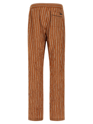 Brown Viscose Casual Pants