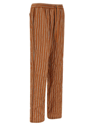 Brown Viscose Casual Pants