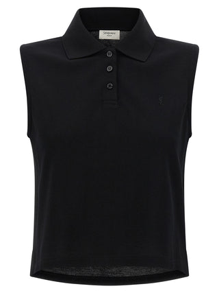 Black Cotton Polo Shirt
