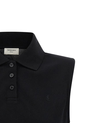Black Cotton Polo Shirt