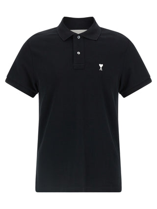 Black Cotton Polo Shirt