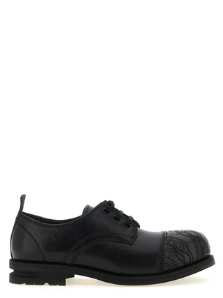 Black Calfskin Oxfords And Derbies