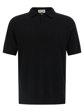 Black Cotton Polo Shirt