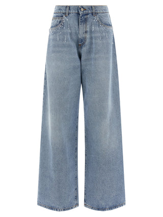 Blue Cotton Jeans Denim