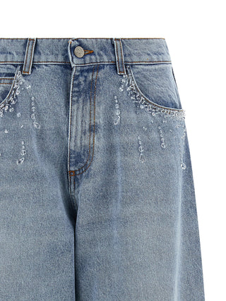Blue Cotton Jeans Denim