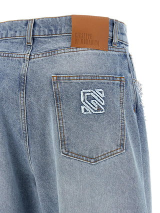 Blue Cotton Jeans Denim