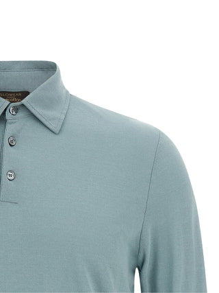 Blue Cotton Polo Shirt
