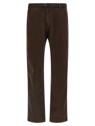Brown Cotton Casual Pants