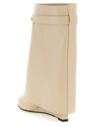 Botines de piel de becerro beige