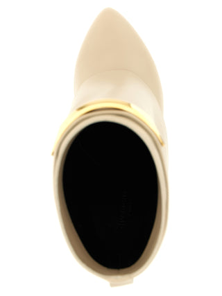Botines de piel de becerro beige