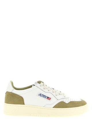 Bicolor Cowhide Low Top Sneakers