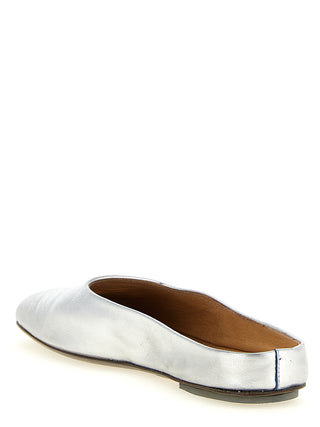 Silver Calfskin Mules