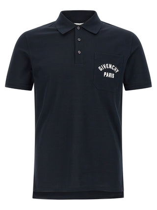 Polo de algodón azul