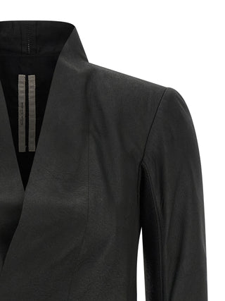 Chaqueta de cuero de cordero negra