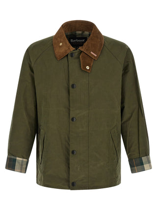 Bicolor Cotton Full-Length Jacket