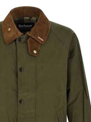 Bicolor Cotton Full-Length Jacket