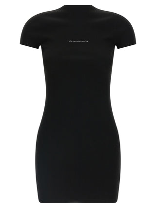 Black Polyamide Short Dress