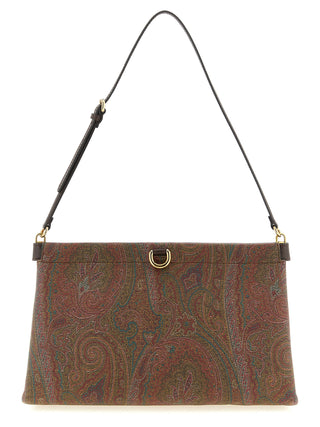 Brown Cotton Clutch Bag