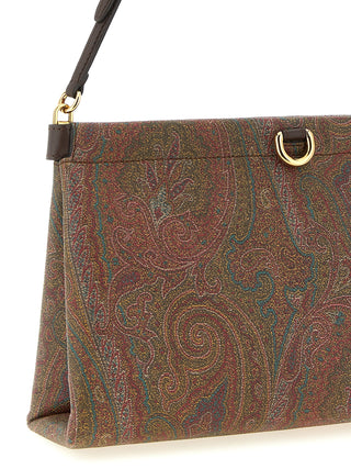 Brown Cotton Clutch Bag