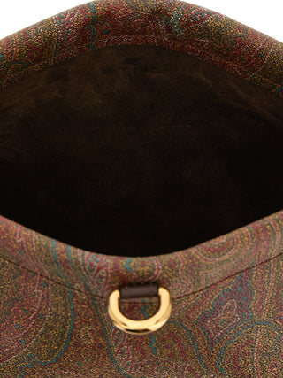 Brown Cotton Clutch Bag