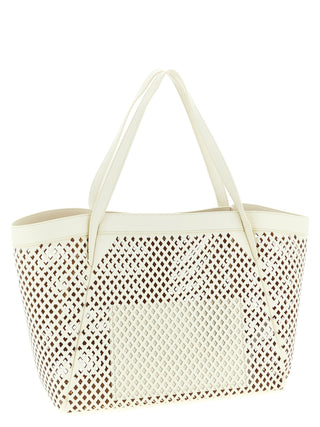 Bolso tote de cuero blanco